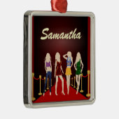 ファッションガールズレッドカーペットプレミアムスクエアオーナメント メタルオーナメント (右)