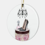 ファッションガールハイヒールオーナメント セラミックオーナメント (左)