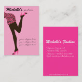 ファッションガールビジネスカードデザイン 名刺 (正面/裏面)