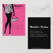 ファッションガールビジネスカードデザイン 名刺 (正面/裏面)