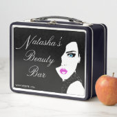 ファッションガールブラックピンク美しいバーメタルボックス メタルランチボックス (インサイチュ)