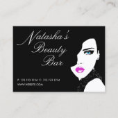 ファッションガールブラックピンク美しいバー 名刺 (正面)