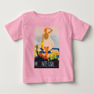 ファッションガールモンテカルロビーチトラベル ベビーTシャツ