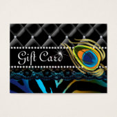 ファッションギフトカードピーコックゼブラタフトサテン (正面)