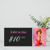 ファッションギフト券ジュエリーゼブラレースピンク (スタンド正面)