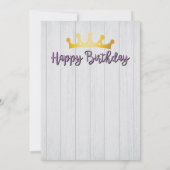 ファッションクイーンハッピーバースデーカード 招待状 (裏面)