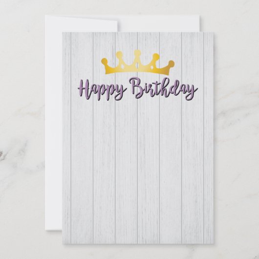 ファッションクイーンハッピーバースデーカード 招待状 (裏面)