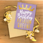 ファッションクイーンハッピーバースデーカード 招待状