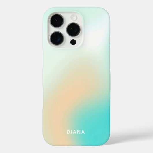 ファッションクールミントベージュ勾配絞り染めカスタム Case-Mate iPhoneケース (裏面)