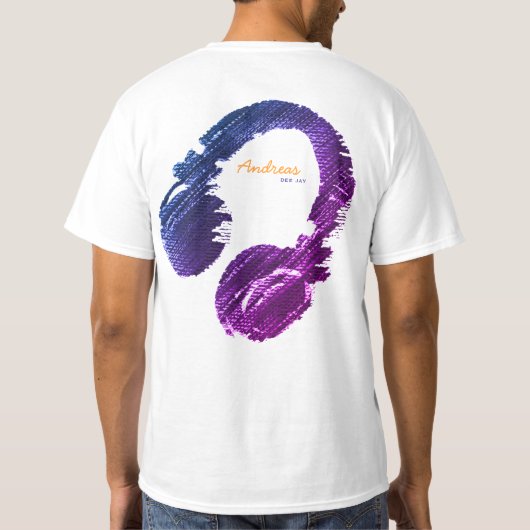 ファッションクールdjスタイリッシュ & tシャツ (裏面)