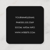 ファッショングランジラックス金ゴールド スクエア名刺 (裏面)