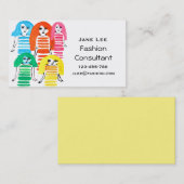 ファッションコンサルタントの可愛い水色 名刺 (正面/裏面)