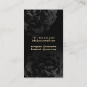 ファッションコンサルタントショッパーモダンのストライプフローラ 名刺 (裏面)