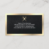 ファッションコートハンガーロゴ |金ゴールド 名刺 (裏面)