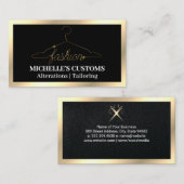 ファッションコートハンガーロゴ |金ゴールド 名刺 (正面/裏面)