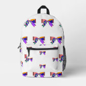 ファッションサッシと弓キッズガール プリントバックパック (正面)