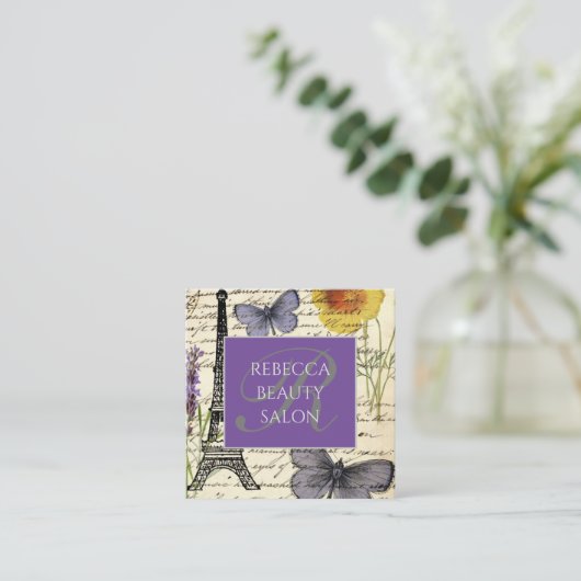 ファッションサロンスパフランスのエッフェルタワーパリスクエア スクエア名刺 (スタンド正面)