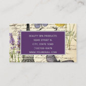 ファッションサロンスパフランスのエッフェルタワーパリ 名刺 (裏面)