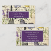 ファッションサロンスパフランスのエッフェルタワーパリ 名刺 (正面/裏面)