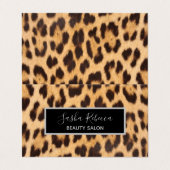 ファッションサロン美しいスパstylist leopard print 名刺 (外部フラット)