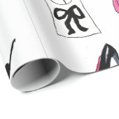 ファッションシューズハンドバッグ水彩包み紙 ラッピングペーパー (ロールコーナー)