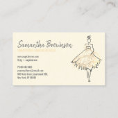 ファッションショップドレスアイボリー金ゴールド 名刺 (裏面)