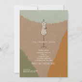 ファッションショーチャリティイベントドレス型枠抽象芸術 招待状 (正面)