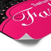 ファッションショーポスターシューズかわいらしとドレスピンク ポスター (角)