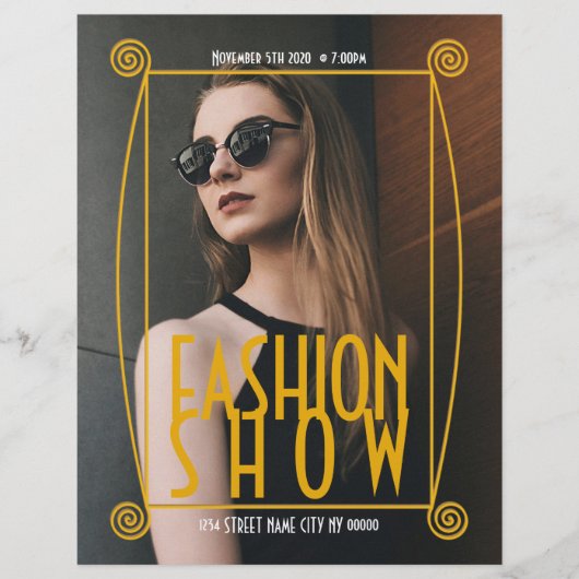 ファッションショーモデルの衣類 チラシ (正面)