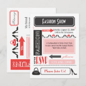 ファッションショー招待状 インビテーションポストカード (正面/裏面)