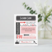 ファッションショー招待状 インビテーションポストカード (スタンド正面)