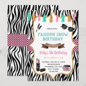 ファッションショー メイク バースデー インビテーション (正面/裏面)