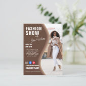 ファッションショーBUSINESSカスタムロゴチラシPoster Pe ポストカード (スタンド正面)