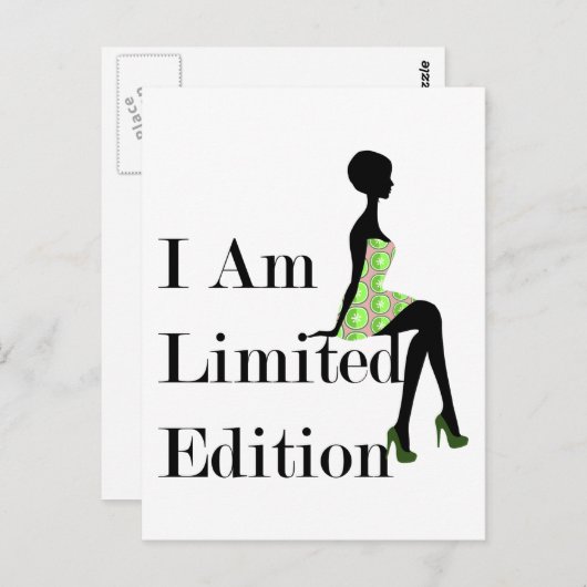 ファッションシルエットI Am Limited Edition引用文 ポストカード (正面/裏面)