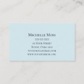 ファッションシーメストボタンブルー 名刺 (裏面)