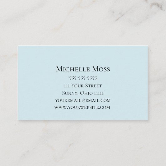 ファッションシーメストボタンブルー 名刺 (裏面)