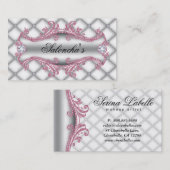 ファッションジュエリーメイクアーティストタフエレガントトサテン 名刺 (正面/裏面)