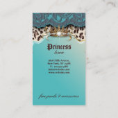 ファッションジュエリーレオパードレースティール(緑がかった色) 名刺 (裏面)