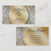 ファッションジュエリー化粧アーティストダマスククラウンクール 名刺 (正面/裏面)