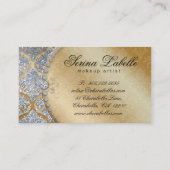 ファッションジュエリー化粧アーティストダマスククラウンクール 名刺 (裏面)