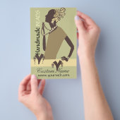 ファッションジュエルモモダンデルの女性ビーズ チラシ (ハンドル)