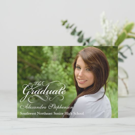 ファッションスクリプトの卒業オーバーレイ 招待状 (スタンド正面)