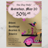 ファッションスクーターオーニング女性靴ゼブラグリッター チラシ (裏面)