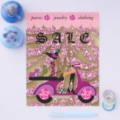 ファッションスクーターオーニング女性靴ゼブラグリッター チラシ (シングル)