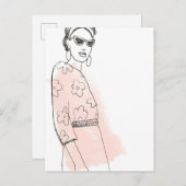 ファッションスケッチ ポストカード (正面/裏面)