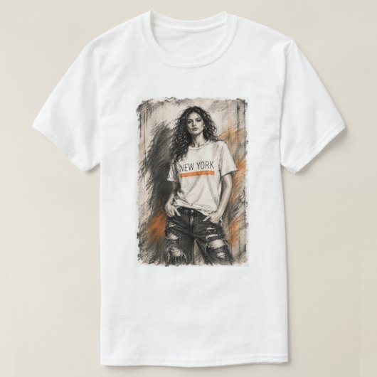 ファッションスケッチTシャツ Tシャツ (デザイン正面)