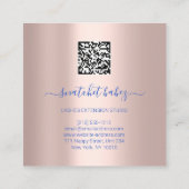 ファッションスタイリストイベントドレスQRコードロゴRackRoyal スクエア名刺 (裏面)