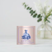 ファッションスタイリストイベントドレスQRコードロゴRackRoyal スクエア名刺 (スタンド正面)