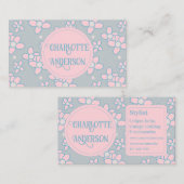 ファッションスタイリストボーレトロフローラ名刺 名刺 (正面/裏面)