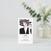 ファッションスタイリストレディ付き帽子 名刺 (スタンド正面)